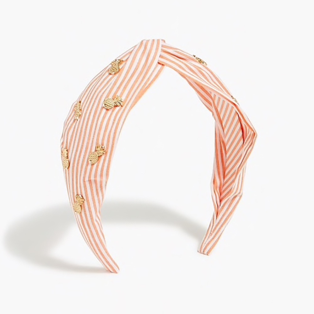 J Crew Pineapple knot headband in Orange Pineapple